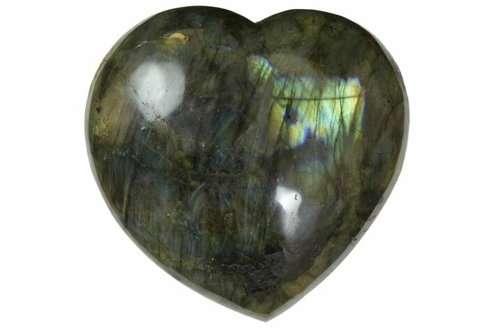 Flashy Polished Labradorite Heart - Madagascar #167278
